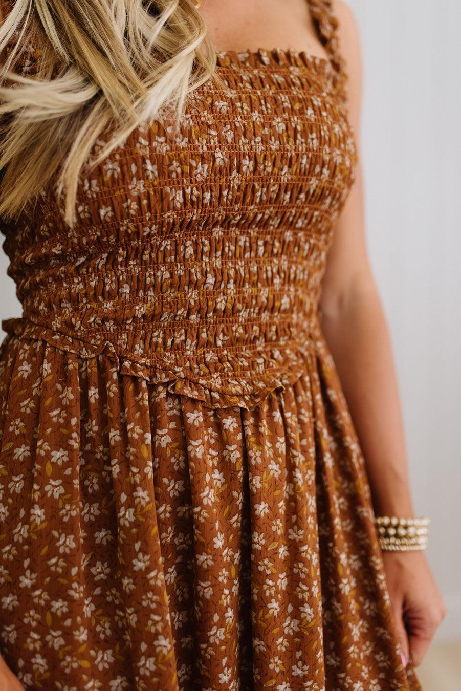 Lori Floral Smocked Top Maxi