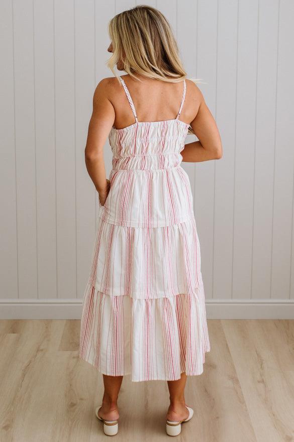 Lucy Striped Tiered Dress