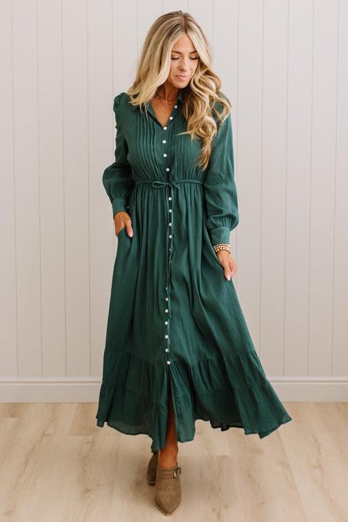 Lydia Button Down Maxi Dress