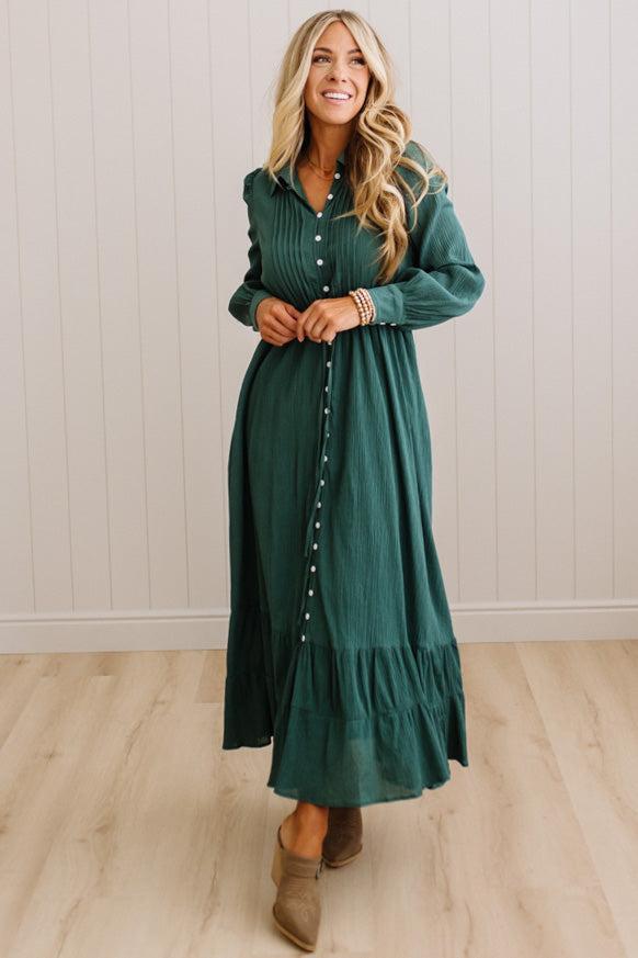 Lydia Button Down Maxi Dress