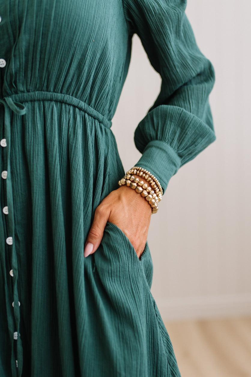 Lydia Button Down Maxi Dress