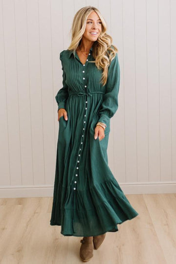 Lydia Button Down Maxi Dress