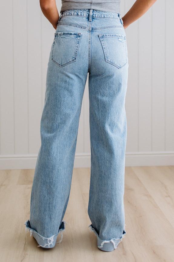 Mack Wide Leg Cuffed Jeans - VERVET