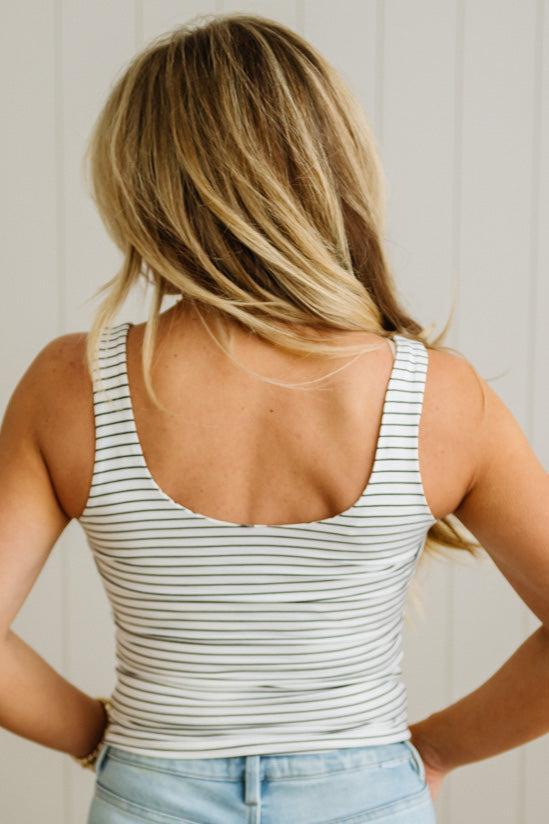 Maggie Striped Scoop Neck Tank