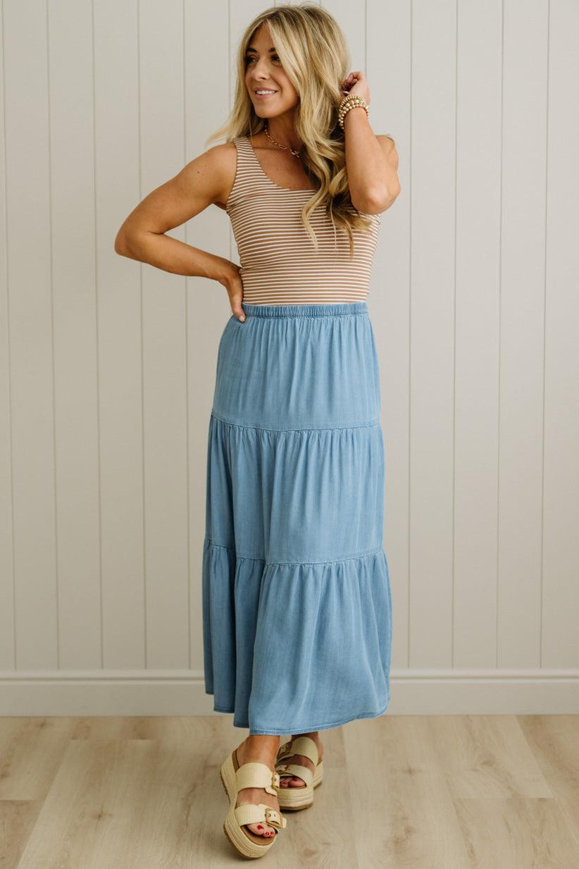 Maggie Striped Scoop Neck Tank
