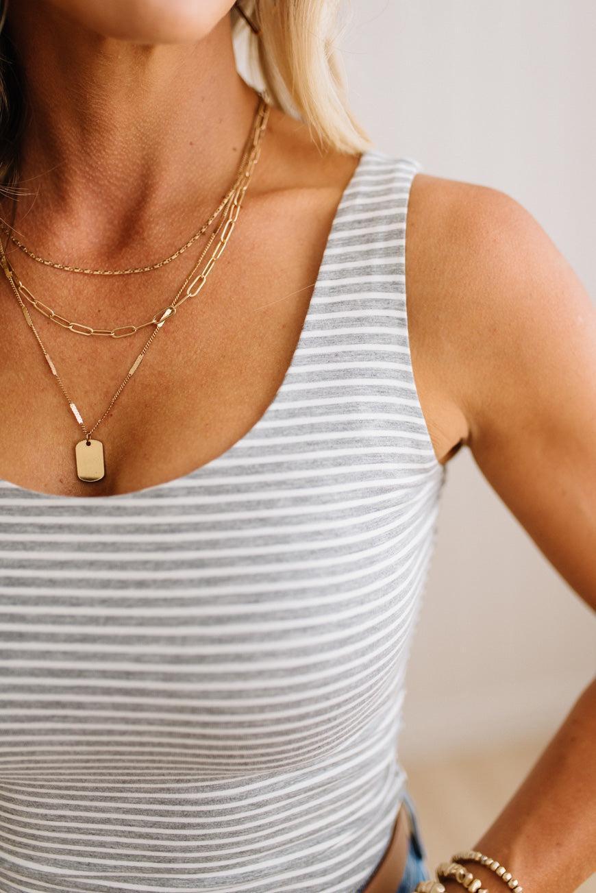 Maggie Striped Scoop Neck Tank