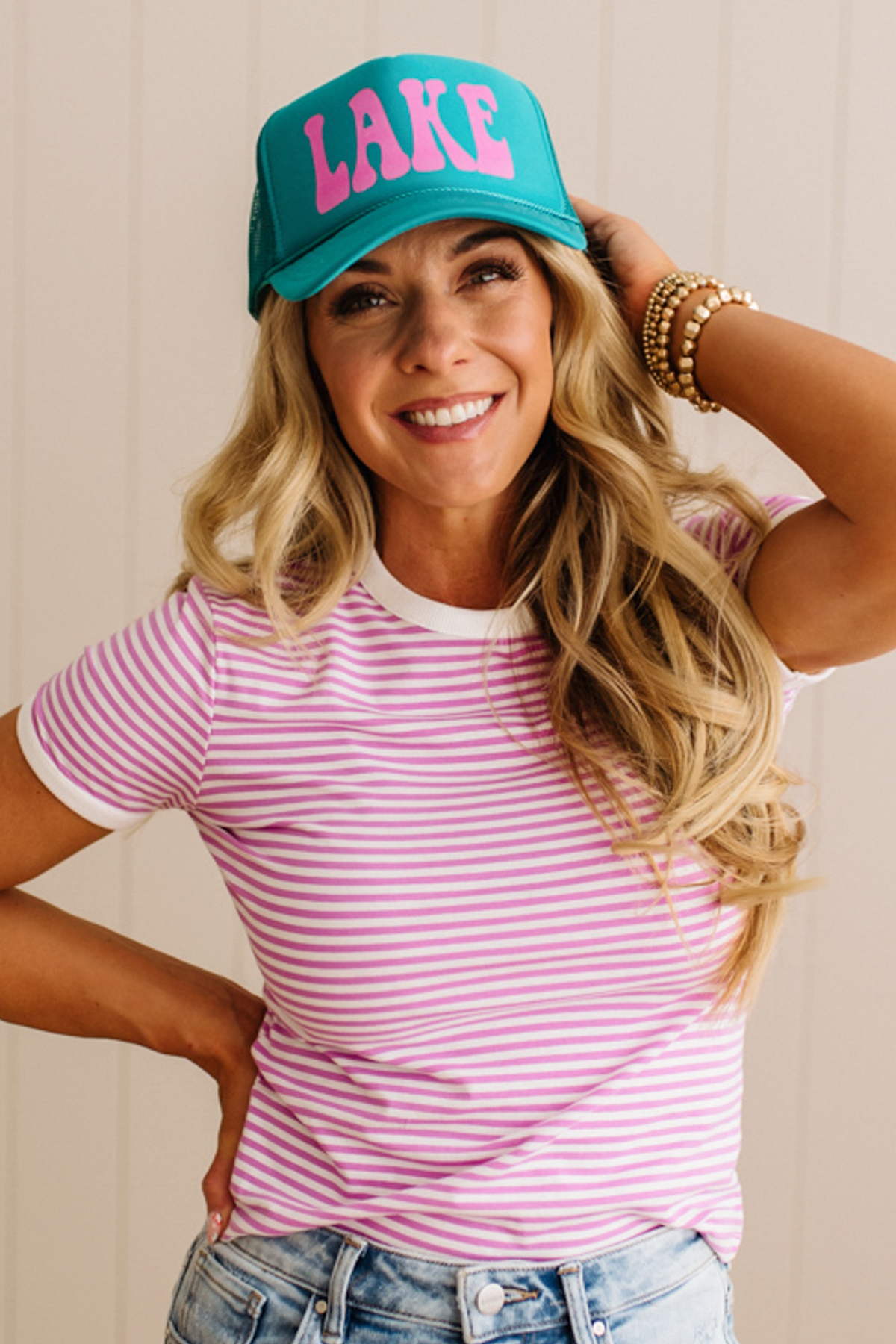 Marty Striped Contrast Trim Tee