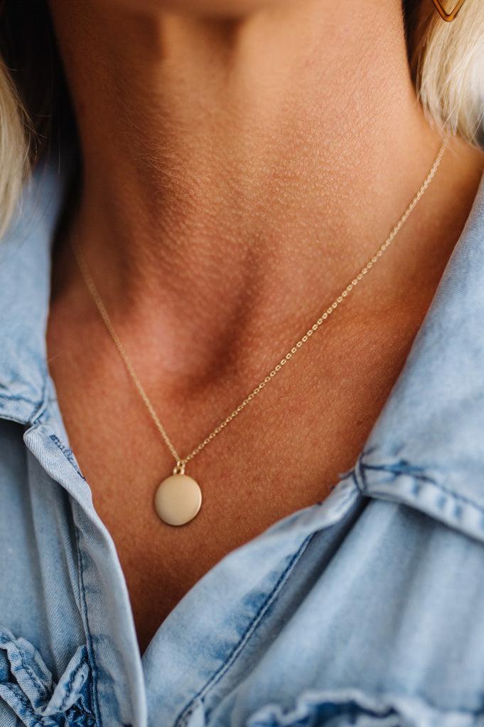 Matte Disc Necklace