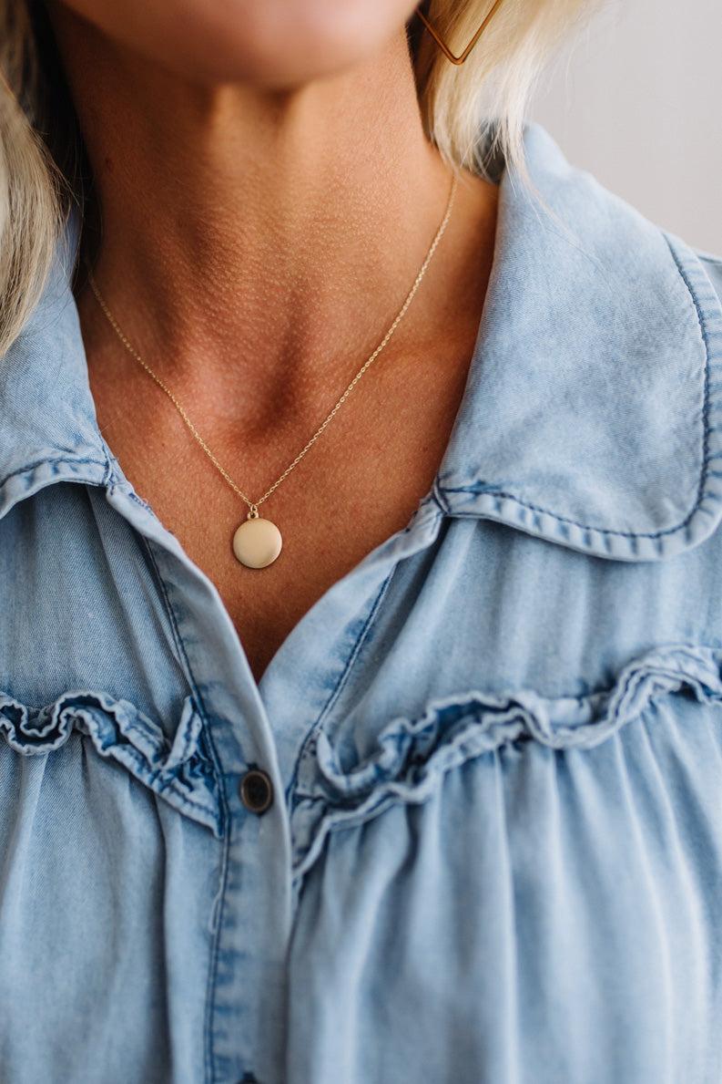 Matte Disc Necklace