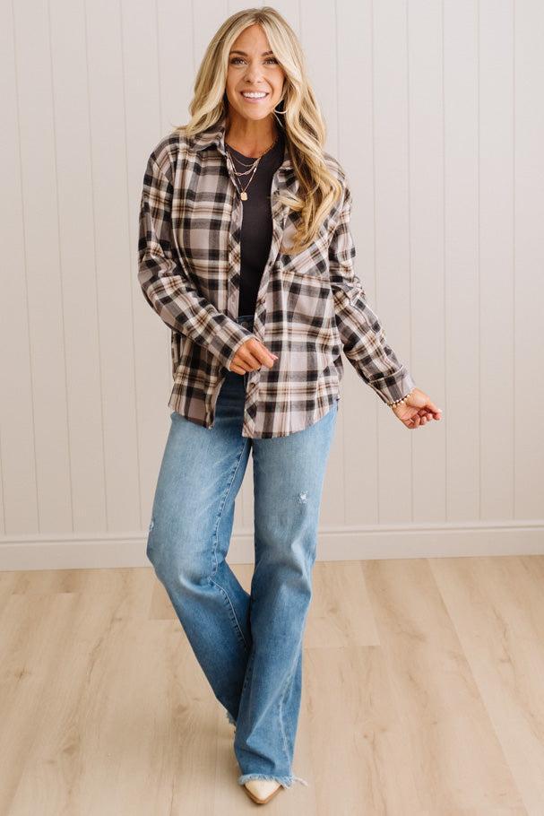 Mattie Flannel Plaid Top