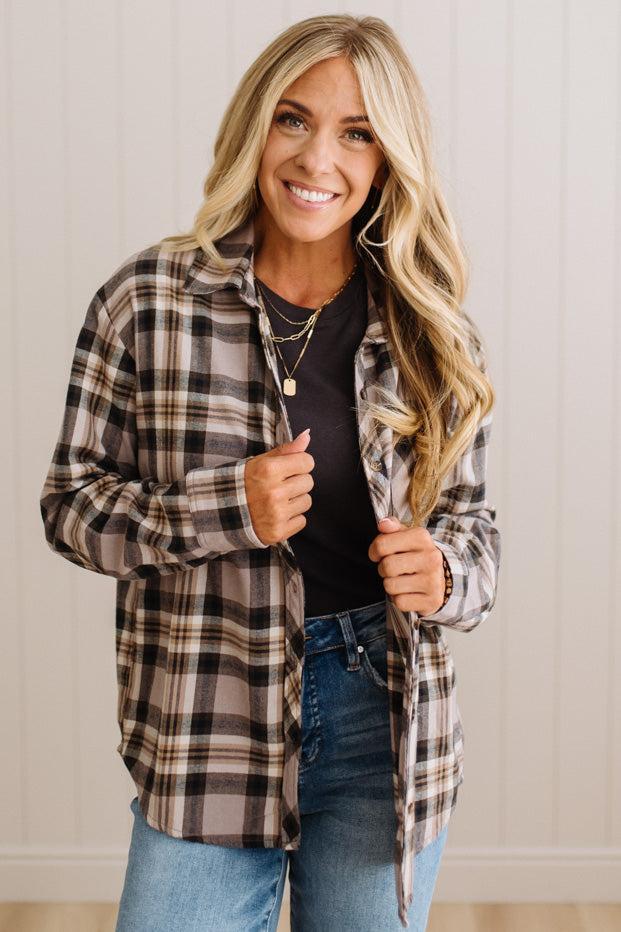 Mattie Flannel Plaid Top
