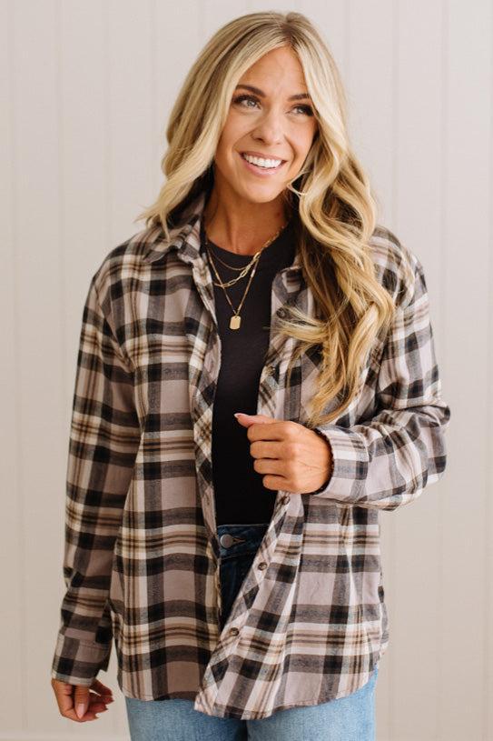 Mattie Flannel Plaid Top