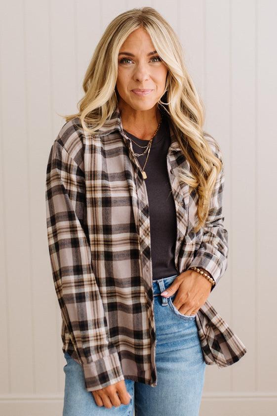 Mattie Flannel Plaid Top