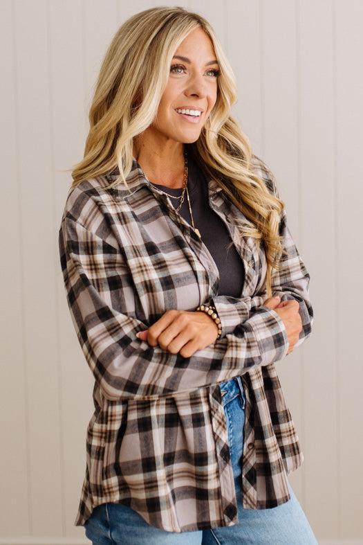 Mattie Flannel Plaid Top