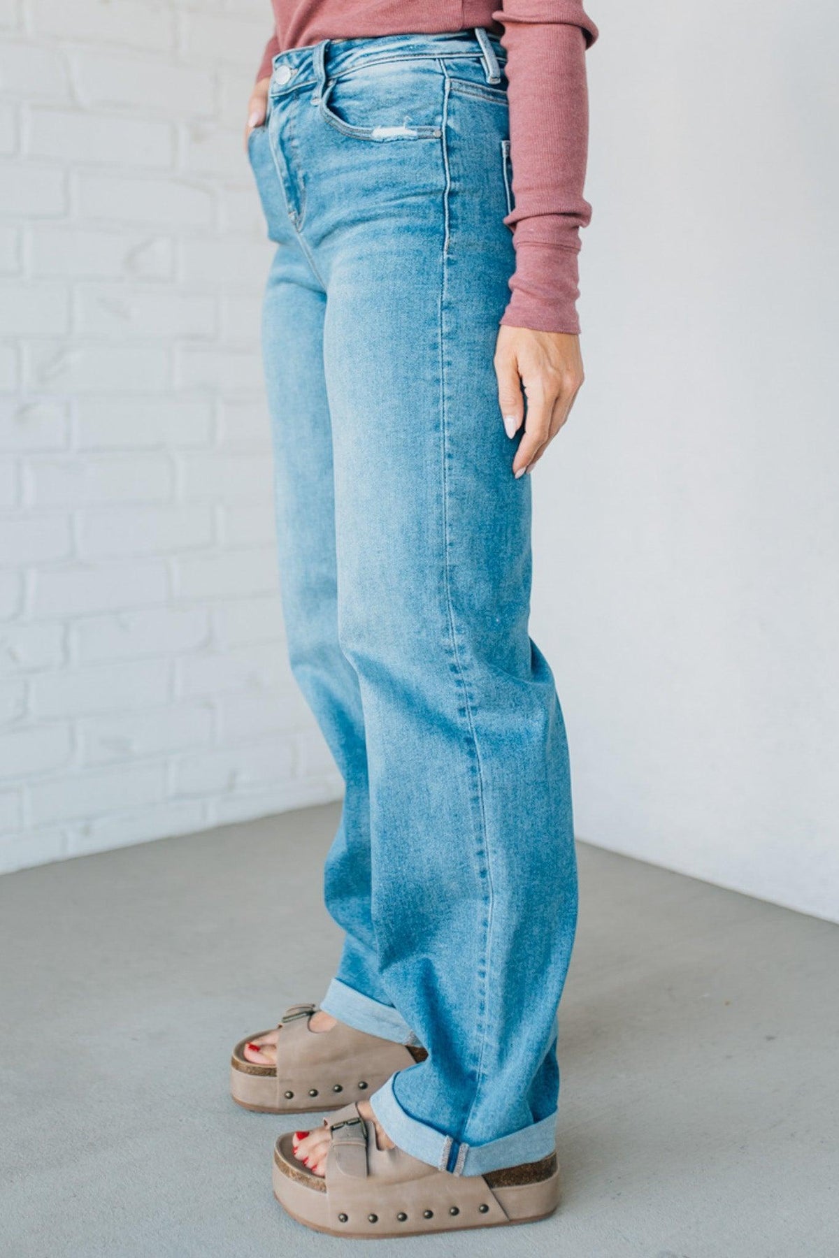 Mattie High Rise Baggy Jeans - RISEN