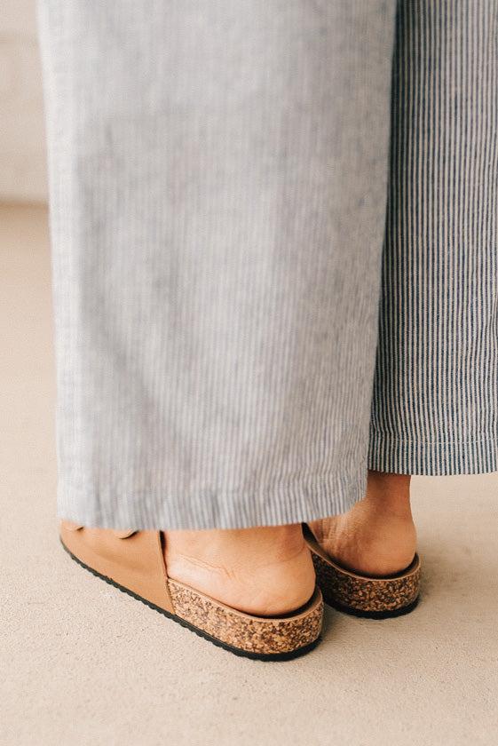 Maura Double Strap Slides | Tan