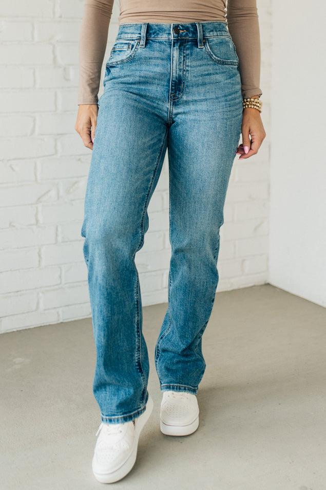 Maverick High Rise Dad Jeans | Medium Wash - EUNINA