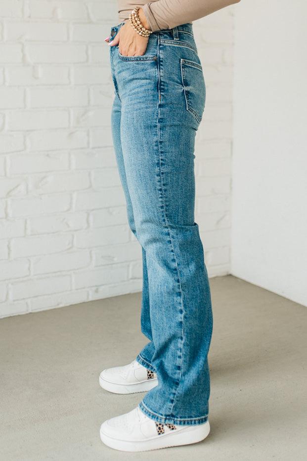 Maverick High Rise Dad Jeans | Medium Wash - EUNINA