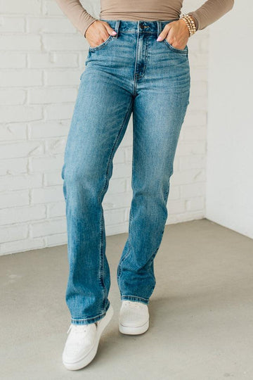 Maverick High Rise Dad Jeans | Medium Wash - EUNINA