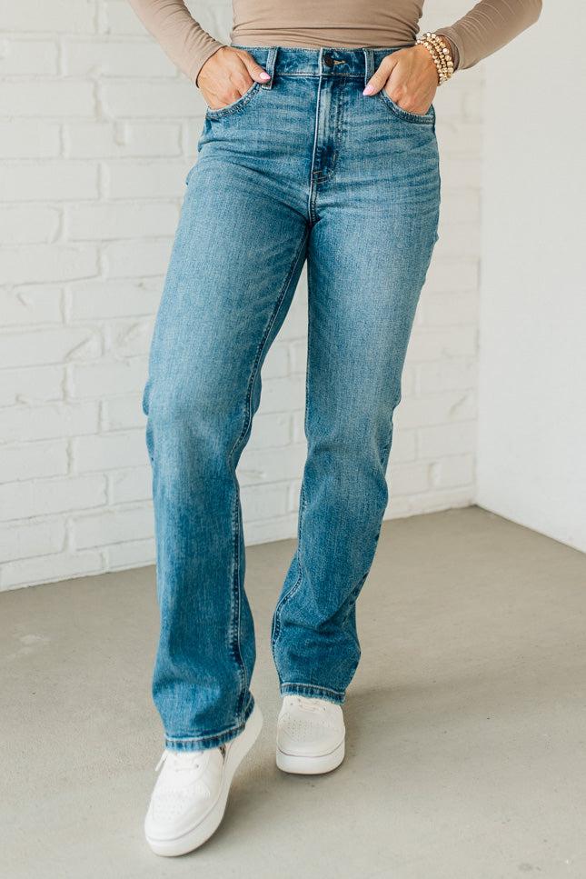 Maverick High Rise Dad Jeans | Medium Wash - EUNINA