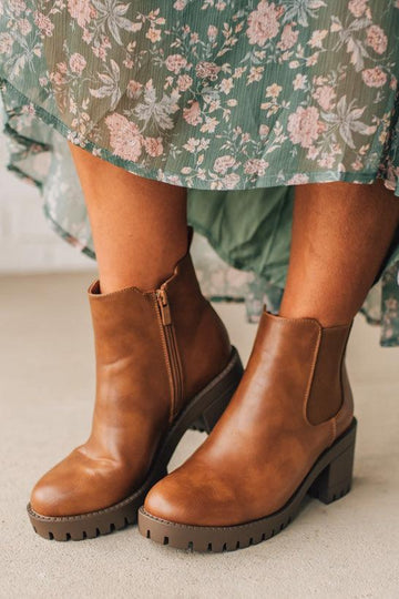 Mel Block Heel Ankle Boots