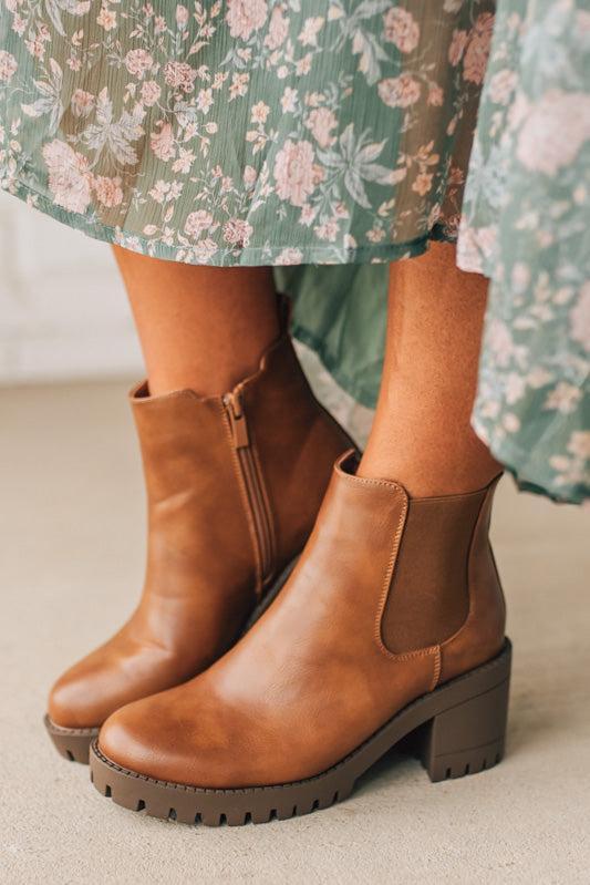 Mel Block Heel Ankle Boots