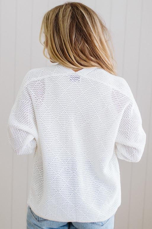 Mel Diamond Pattern Open Cardigan