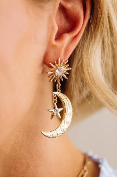 Midnight Moon Drop Earrings