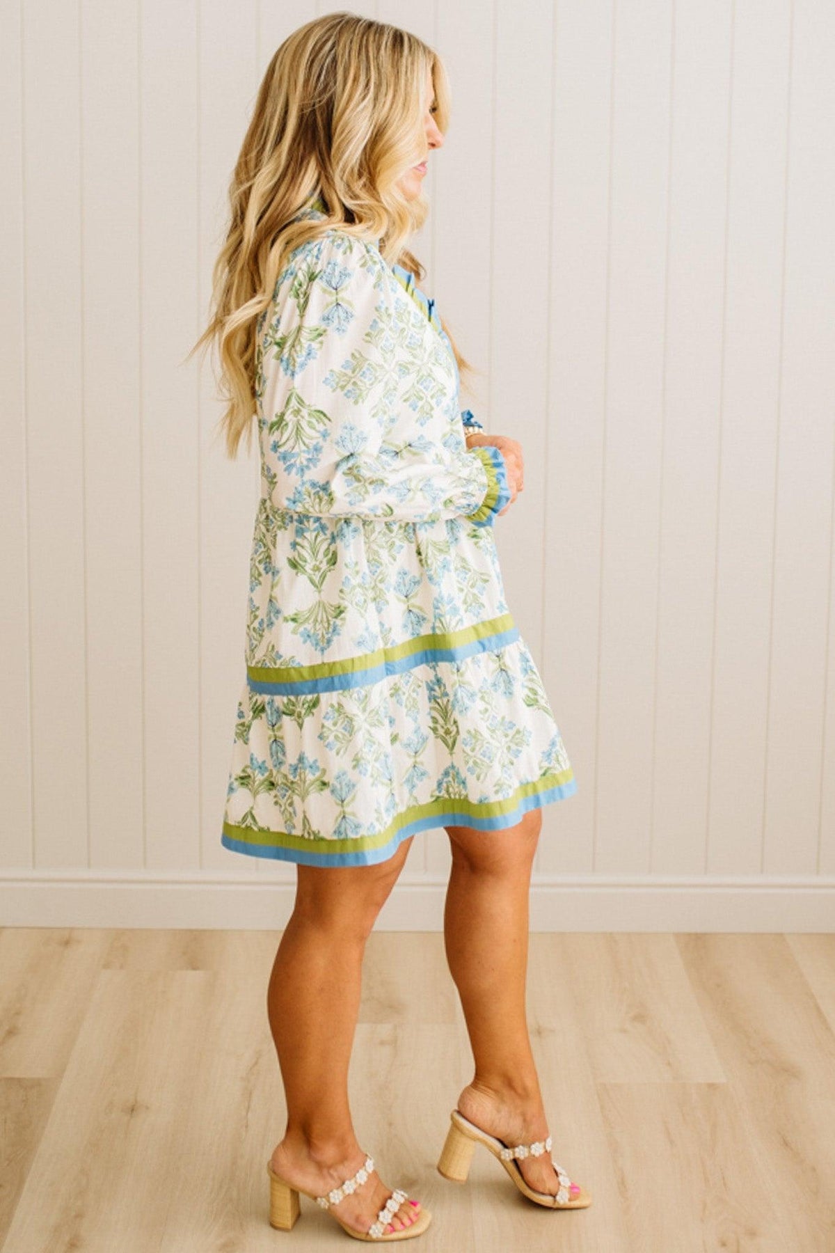 Mills Ruffle Trim Mini Dress
