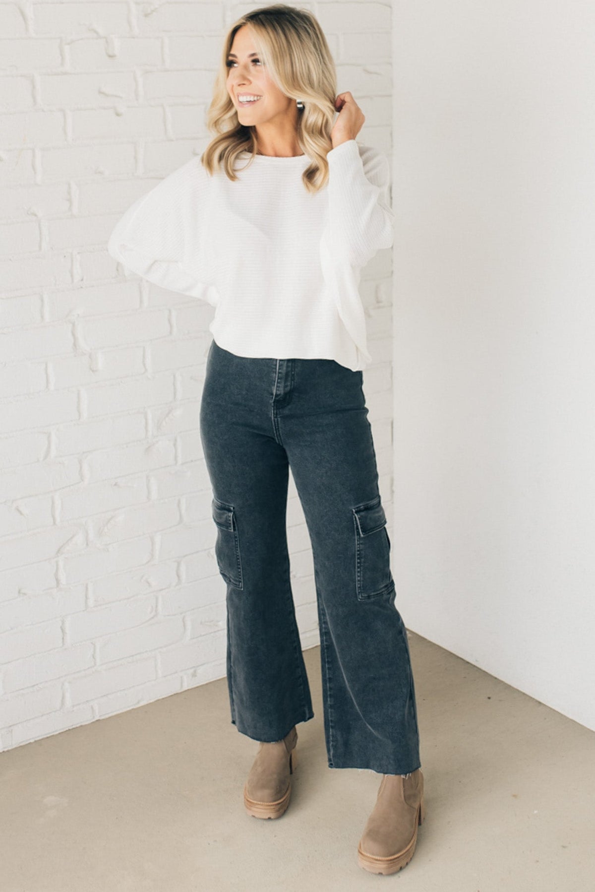 Mindy Ribbed Dolman Top