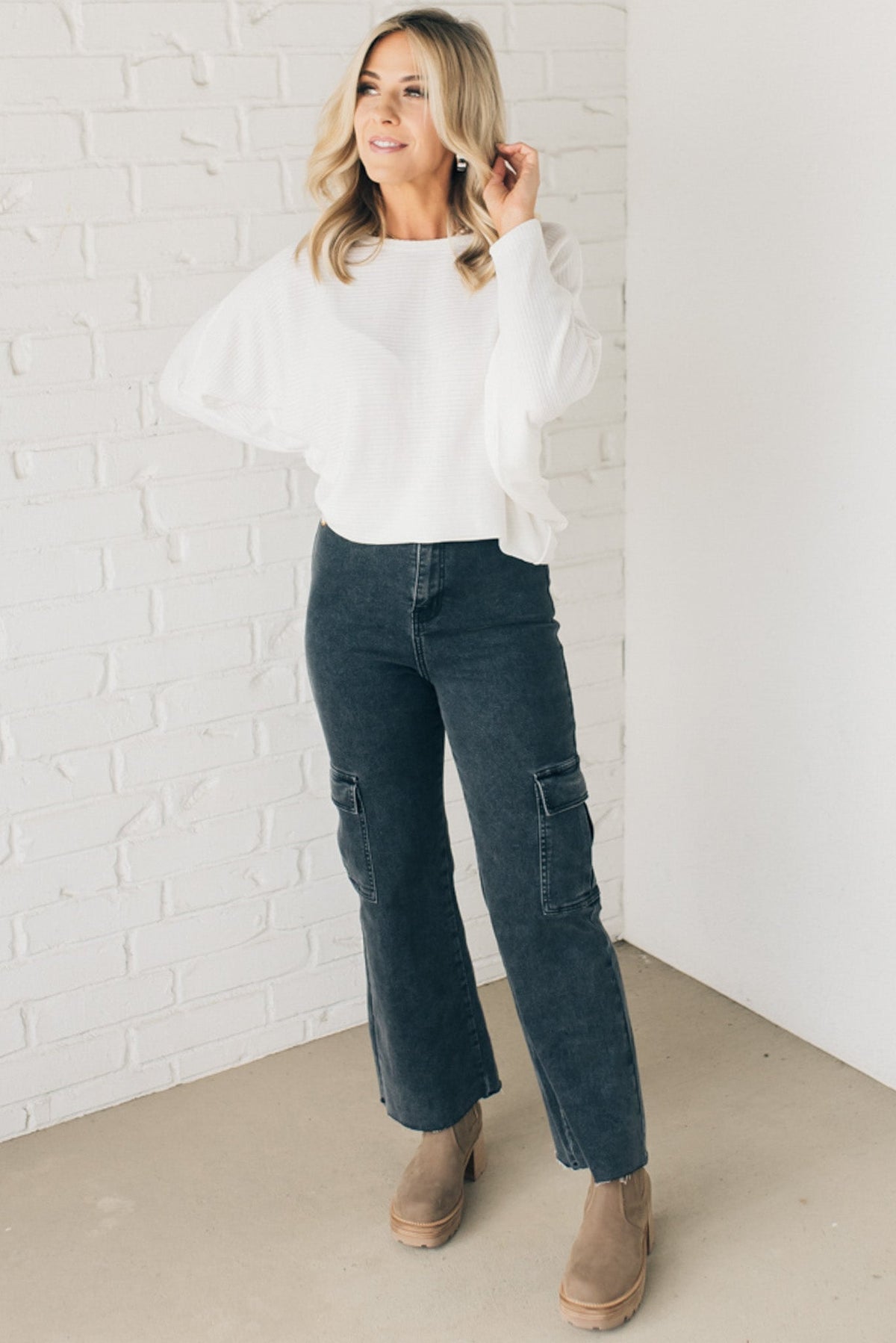 Mindy Ribbed Dolman Top