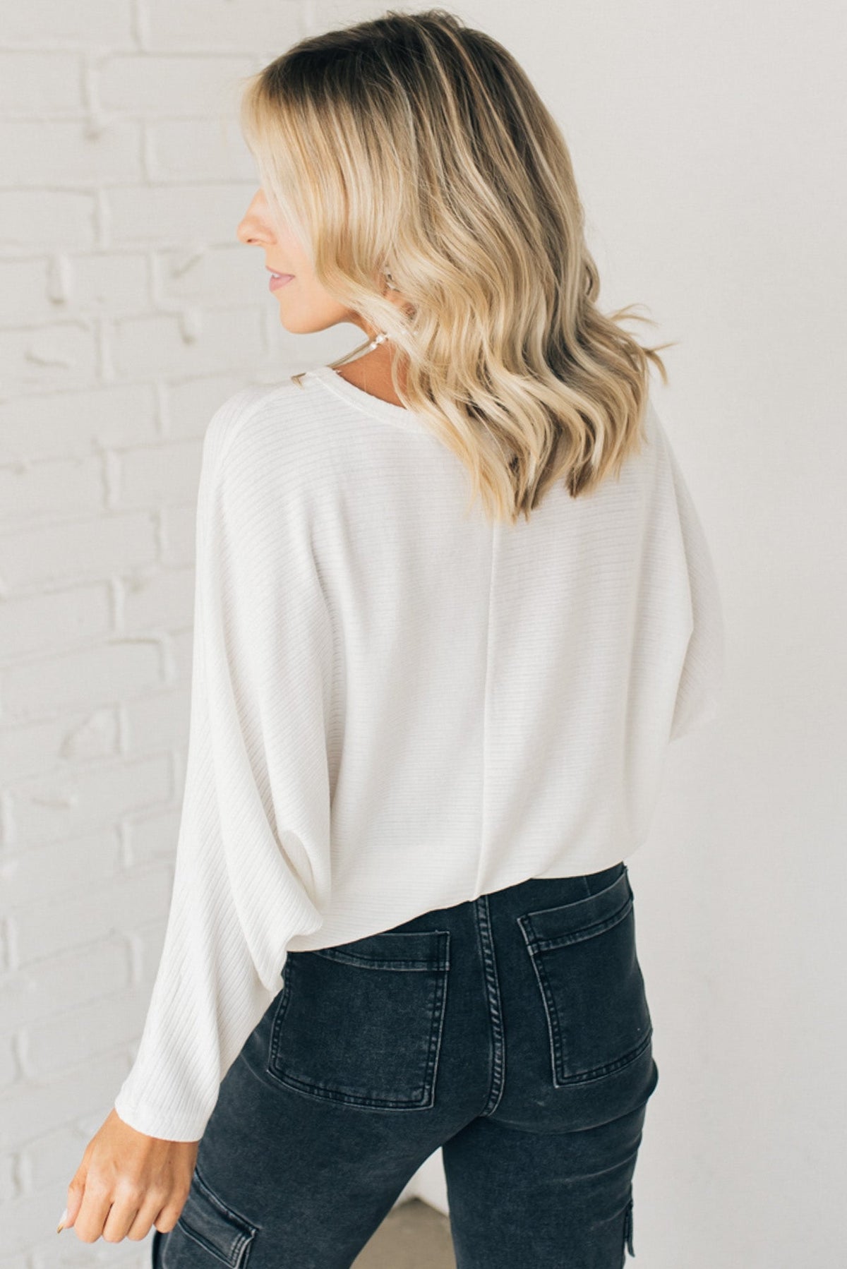 Mindy Ribbed Dolman Top
