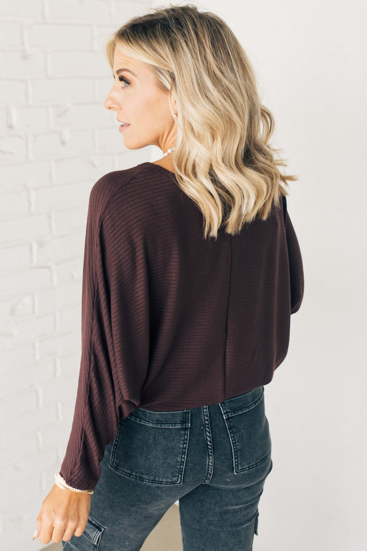 Mindy Ribbed Dolman Top