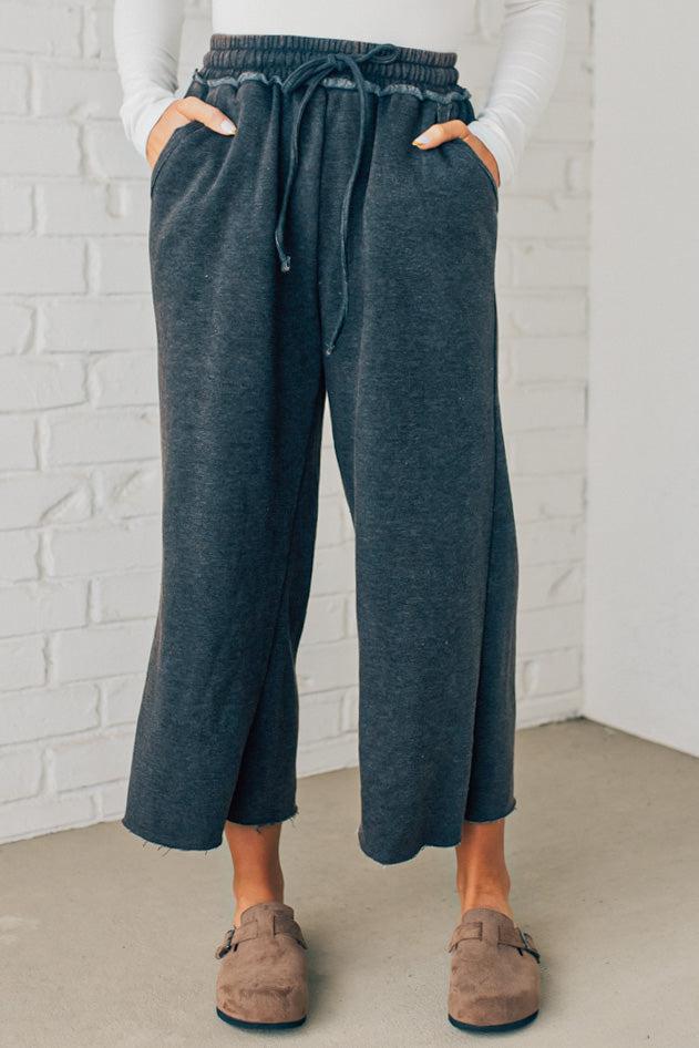 Mineral Wash Wide Leg Sweats