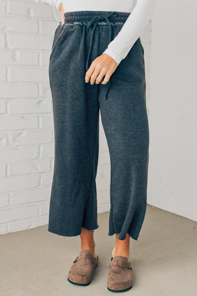 Mineral Wash Wide Leg Sweats