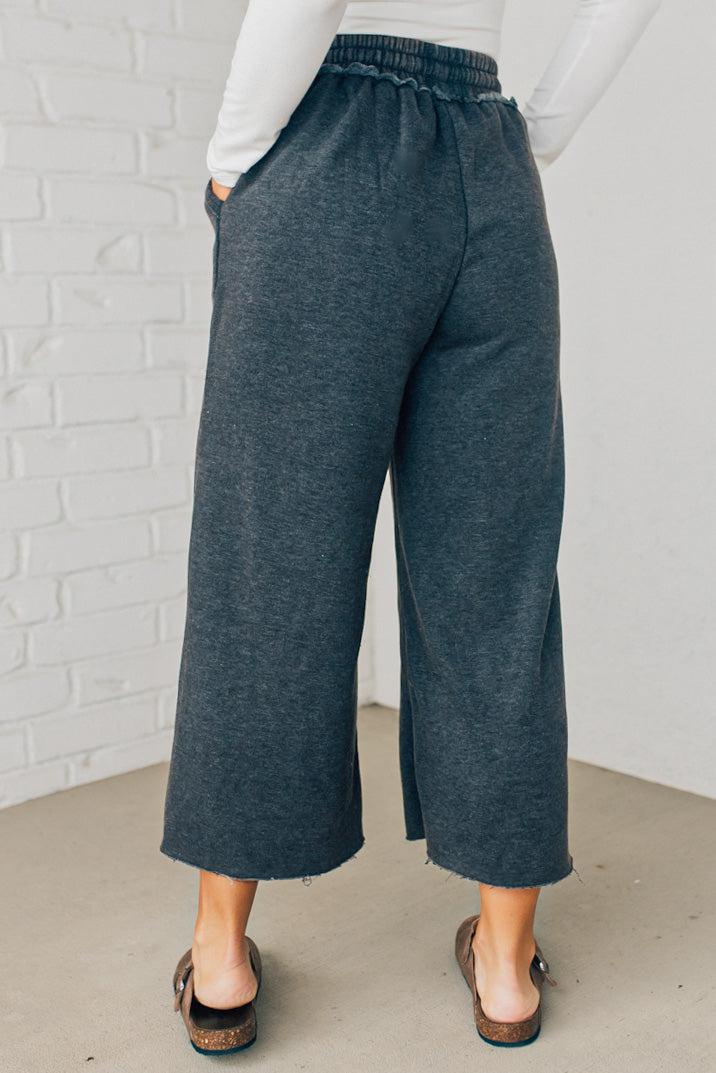 Mineral Wash Wide Leg Sweats