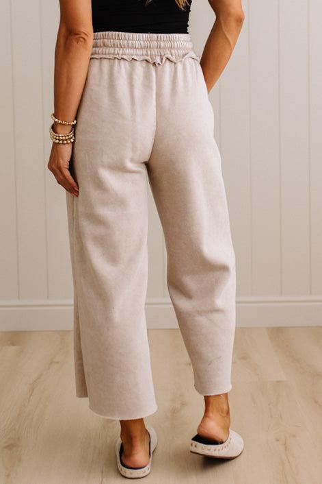Mineral Wash Wide Leg Sweats