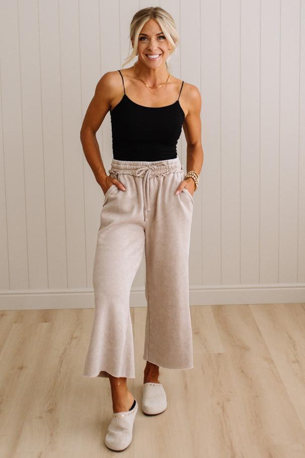 Mineral Wash Wide Leg Sweats