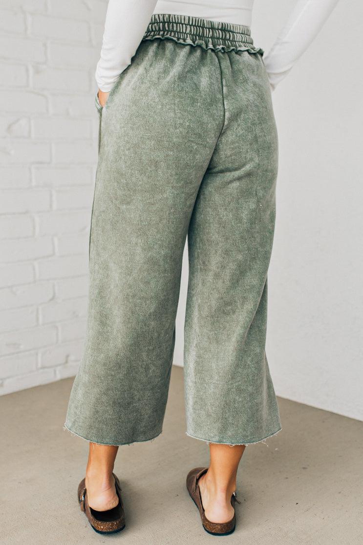 Mineral Wash Wide Leg Sweats