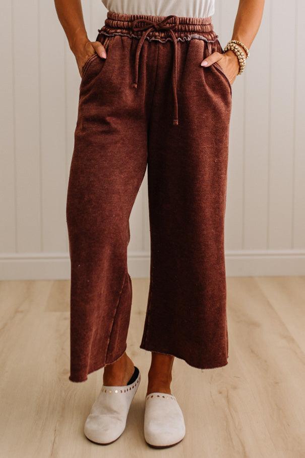 Mineral Wash Wide Leg Sweats