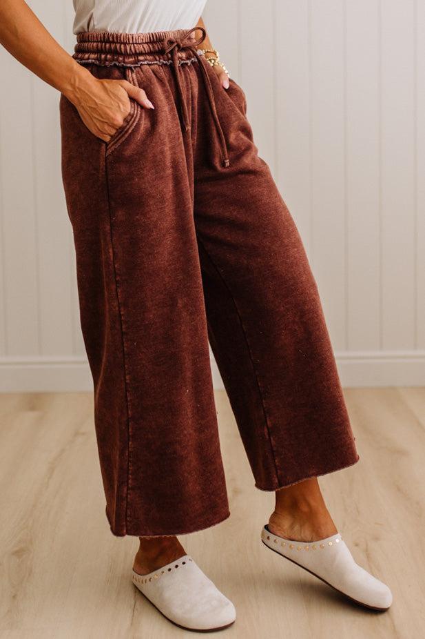 Mineral Wash Wide Leg Sweats