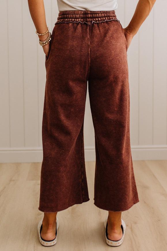 Mineral Wash Wide Leg Sweats