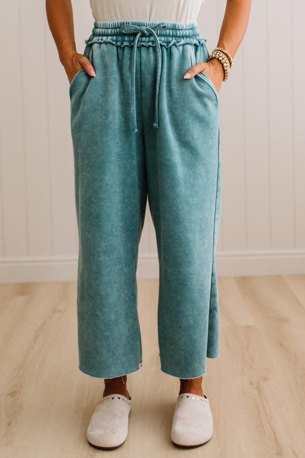 Mineral Wash Wide Leg Sweats