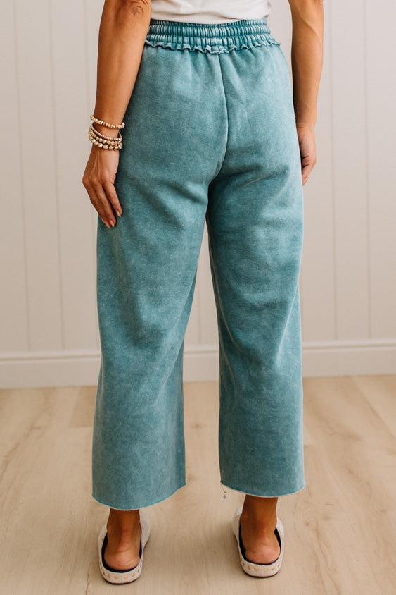 Mineral Wash Wide Leg Sweats
