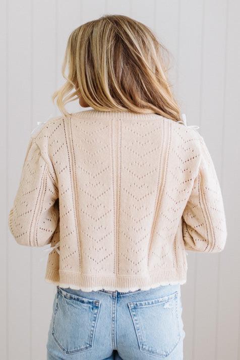 Mini Bows Pointelle Cardigan
