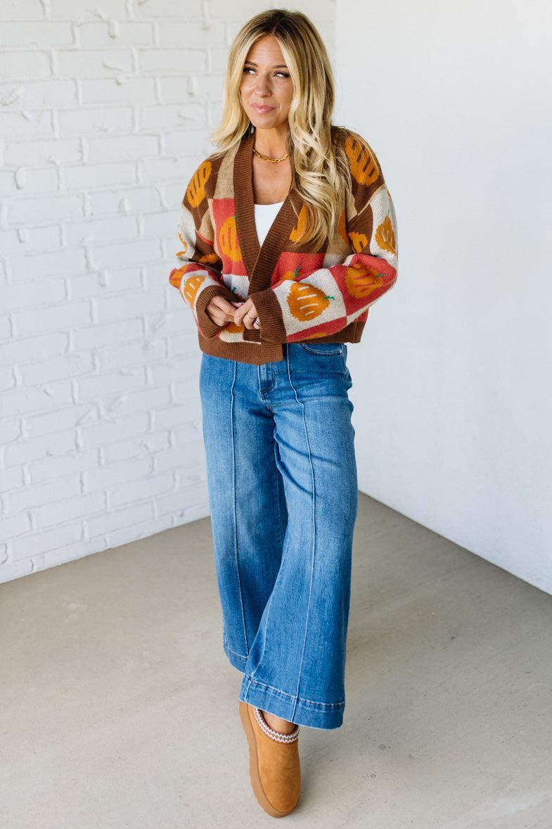 Mod Pumpkin Crop Cardigan