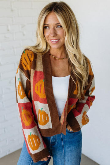 Mod Pumpkin Crop Cardigan