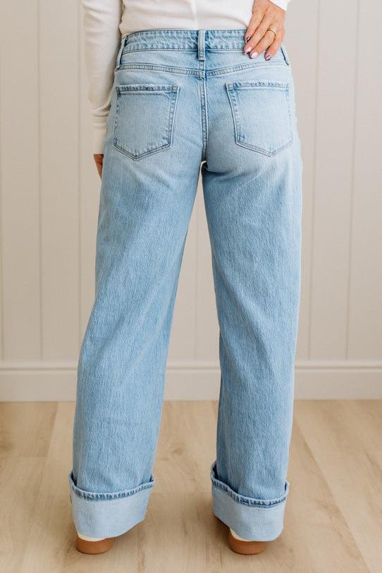 Navi Lynn Low Rise Wide Leg Jeans | Light- VERVET
