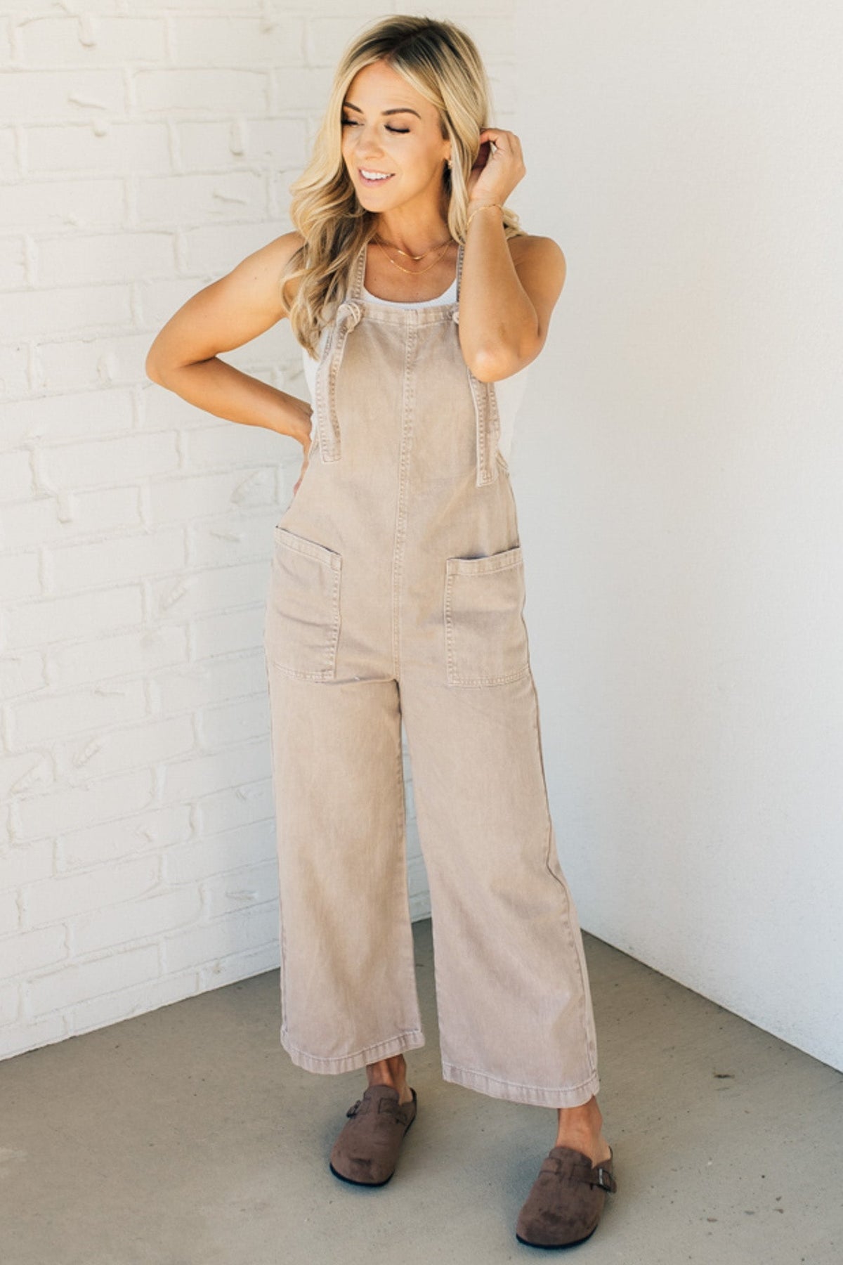 Niccola Knot Strap Overalls - ZENANA