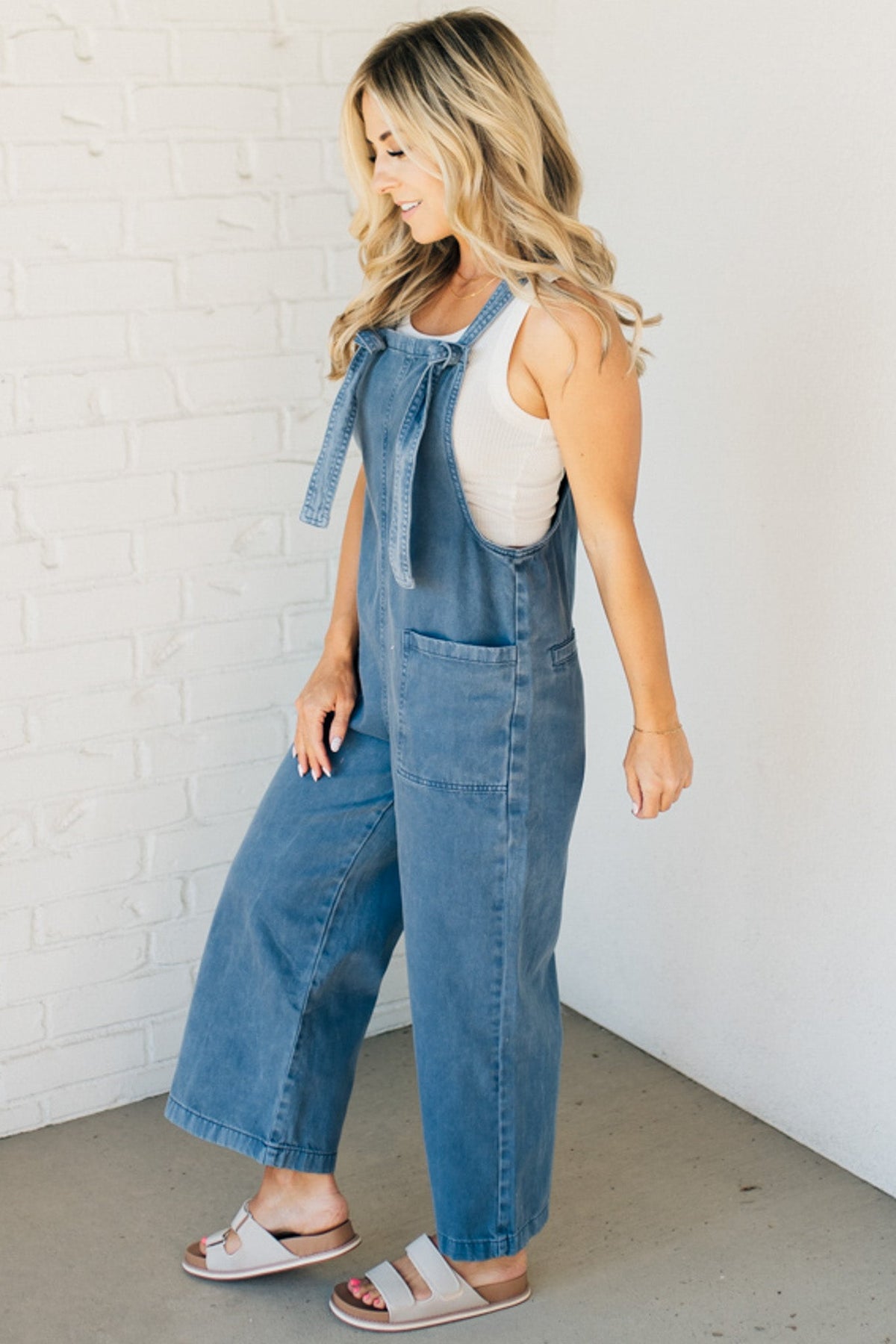 Niccola Knot Strap Overalls - ZENANA